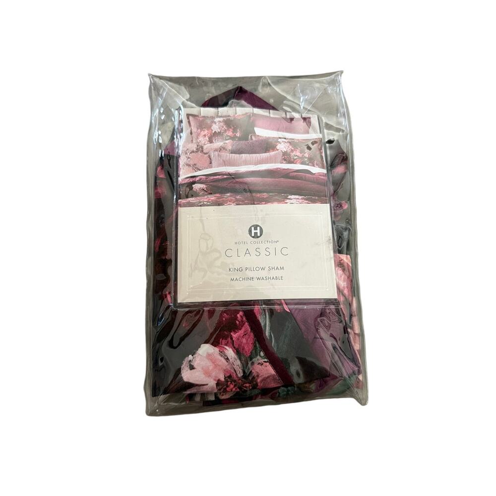 New hotel collection dutch floral maroon king sham $135